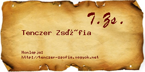 Tenczer Zsófia névjegykártya