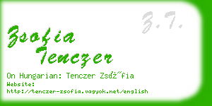 zsofia tenczer business card